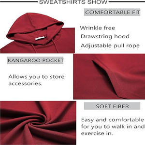 ชุดวอร์มผู้ชายแบบมีฮู้ดสั่งทำพิเศษ คุณภาพสูง ทรงโอเวอร์ไซส์ เนื้อผ้าหนา 100% โพลีเอสเตอร์ผสมคอตตอน ระบายอากาศได้ดี - Product Image 6