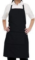 Delantales de Chef Personalizados de Polialgodón Viscosa Morado, Largos, Lavables, Unisex, con Logotipo Personalizado, Uniformes para Restaurantes y Bares