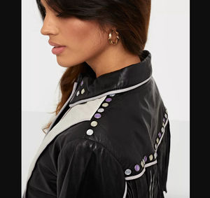 Custom <b>Racing</b> Team Design Ladies Leather <b>Jacket</b> New European XL Sportswear Long Sleeve Slim Short Waterproof Plus Size for <b>Women</b> - Product Image 3