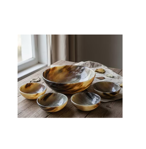 Bols en corne de buffle naturels classiques, 6 à 10 pièces, polis, écologiques, compatibles lave-vaisselle, à bas prix, les plus vendus - Product Image 5