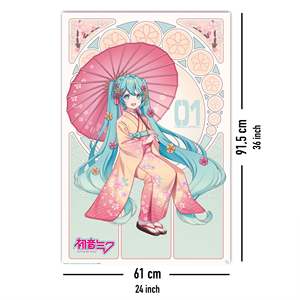 For Hatsune Miku Anime <b>Poster</b> in Sakura Kimono Style - Product Image 5