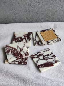 Juego de Posavasos Rectangulares Clásicos Hechos a Mano de Primera Calidad, de Mármol Natural, Resistentes al Calor, Protección para Mesa, Posavasos Promocionales para Bebidas - Product Image 2