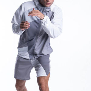 Conjunto Corto Cortavientos para Hombre - Ligero, Elástico, Transpirable, 100% Poliéster, Logotipo Personalizado para Actividades Diarias y Fitness al Aire Libre - Product Image 3