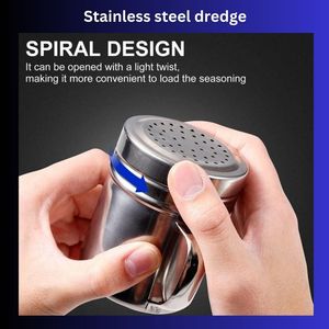 2025 New Arrival Stainless Steel Kitchenware Metal Salt and Pepper Dredge Shaker Seasoning Can <b>Herb</b> Spice Tools from Factory - Product Image 6
