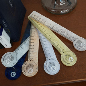 Règle en acrylique personnalisée, élégante, avec logo personnalisé, outil de mesure en plastique durable, fournitures scolaires et de bureau - Product Image 1