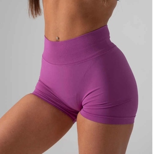 Pantalones cortos de gimnasio de cintura alta para mujer con Control de barriga bolsillos profundos pantalones cortos de entrenamiento atlético para correr deportes de talla grande - Product Image 3