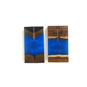 Couteau de chef en acier de couleur bleu foncé Manche en résine avec gaines idéal pour les couteaux à steak de cuisine 4 pièces - Product Image 1