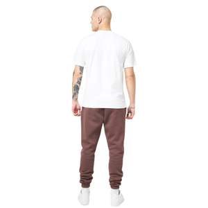 Pantalon de survêtement collectif marron ardoise pour hommes coupe décontractée 80% coton Texture brossée doux pantalon de confort décontracté lourd - Product Image 4
