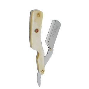 Rasoir droit pliant en acier inoxydable le plus vendu, couteau de rasage à bord droit pour barbier, rasoir personnalisé avec logo - Product Image 4