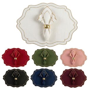 Ensemble de sets de table et de serviettes brodés Saultlink Royale pour mariages, hôtels, vente en gros OEM - Product Image 1