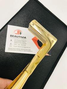 คีมกดเทปเหล็กชุบทองแบบมืออาชีพพร้อมแผ่นซิลิกอนเครื่องมือต่อผมใช้โลโก้ได้ตามต้องการ - Product Image 3