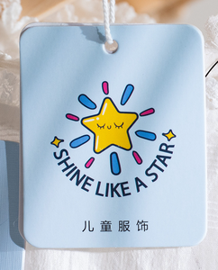 Özel güzel marka logo kaplı kağıt fiyat yazılı etiket salıncak etiketi bebek çocuk giyim ayakkabı oyuncaklar için - Product Image 4