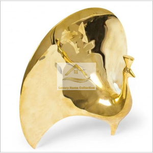 Cuenco Decorativo de Metal de Estilo Único, Cuenco de Aluminio Fundido en Color Plateado, Bien Pulido, para Servir Fruta y Exhibir Utensilios de Cocina - Product Image 2