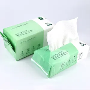 Factory Purcotton Spunlace Nonwoven Cotton Tissue Organic Cotton Towel Baby Facial Tissue For Sensitive Skin Face Clean