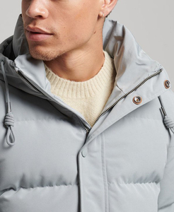 2026 Brand New Men's High Street Style Puffer Jacket Stand Collar Warm Factory Wholesale Winter Wear Custom Front Logo <b>Windproof</b> - Product Image 5