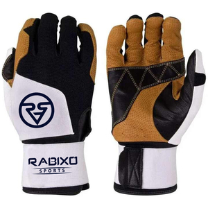 Guantes de béisbol de piel auténtica con diseño de logotipo personalizado para hombre, guantes de piel pura de alta calidad, guantes de buena calidad - Product Image 4