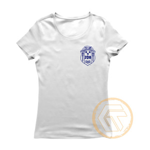 T-shirts personnalisés en gros pour femmes Zeta Phi Beta, vêtements de sororité, décontractés, de haute qualité, respirants, en coton et polyester, col rond - Product Image 2