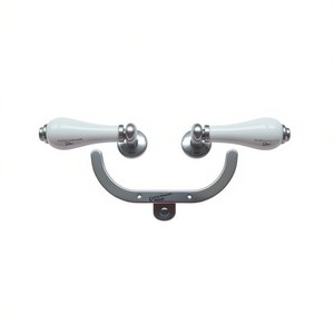 Persiana de Baño Sandra 78mm VK 8mm en Cromo Mate/Blanco Porcelana 8mm para WC - Product Image 2