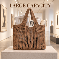 Sac fourre-tout en polyester tricoté jacquard, design à ouverture large, logo personnalisé pris en charge, vente en gros directe d'usine
