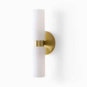 Applique murale LED moderne en <span class=keywords><strong>verre</strong></span> cannelé pour hôtel, salon, chevet de lit, éclairage d'escalier - Product Image 1