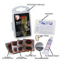 Kit de Herramientas Manuales para Reparación de Neumáticos de Bicicleta, 11 Piezas, Parches Fríos de Caucho Natural Negro, Ligeros, para Emergencias
