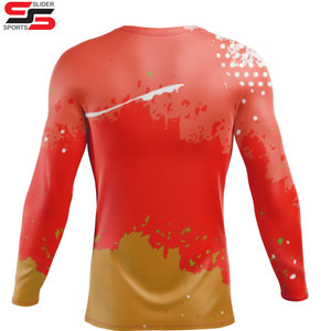 Alta calidad profesional hombres MMA Rash Guard mangas largas Spandex tela nuevo y razonable precio al por mayor - Product Image 2