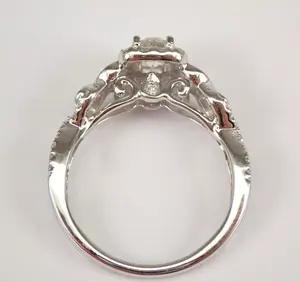 Bague de mariage en argent 925 avec moissanite pour femme, cadeau de fiançailles, fête, anniversaire, diamant Tishya - Product Image 3