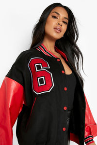 Veste universitaire unisexe personnalisée, personnalisation complète, nom, numéro, patchs, broderie disponible, broderie personnalisée, équipe, école - Product Image 3