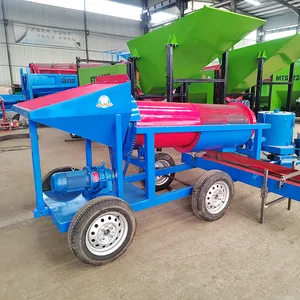 Mining Wash Plant Small Scale 5-10 Tons Alluvial Gold Washing Plant Mobile Gold Mining Trommel Screen With Gasoline Petrol Engine