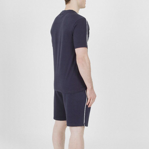 Camiseta de gimnasio para hombre, conjunto corto de ropa deportiva de algodón de talla grande, chándal con estampado ligero, pantalones cortos de 2 piezas, camiseta al por mayor para hombre - Product Image 5