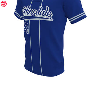 Vente chaude Meilleur design Léger Impression de logo personnalisé Vêtements de sport Pas cher et bon matériel Maillot de baseball à deux boutons - Product Image 2