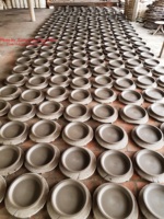 [Décor Ecova] POTS de jardin en terre cuite faits à la main en argile pour l'extérieur du VIETNAM avec TEXTURE côtelée verticale-MINI bols en terre cuite à fleurs