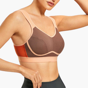 Soutien-gorge de sport de yoga léger et de soutien-gorge push-up sexy pour femmes conception de découpe de logo avant U-NECK grande taille pour la course à pied de fitness - Product Image 4