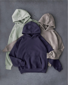 Sweat à Capuche Surdimensionné en Coton Éponge Française à Ourlet Brut, Respirant, à Séchage Rapide, Imprimé Bouffant, Automne Hiver, Unisexe - Product Image 6