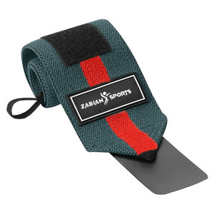 Muñequera de neopreno de color personalizado OEM, muñequeras elásticas de algodón pesado para levantamiento de pesas, ejercicio de gimnasio, para levantamiento de pesas - Product Image 6