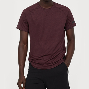 T-shirt en coton uni pour homme, structure de tissage fine, imprimé, lisse, durable, ajusté, toucher doux - Product Image 1