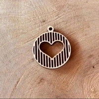 Vintage Lazer Kesim Ahşap Charm Kolye Kişiselleştirilmiş El Yapımı Takı Anlamlı Unisex Hediye