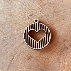 Laser Cut Wood <b>Charm</b> <b>Necklace</b> Personalized Handcrafted Jewelry Meaningful Unisex Gift - Product Image 6
