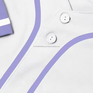 Wholesale OEM ODM <b>Men's</b> Fashionable Button Baseball Uniform Custom Sublimation Short Sleeve Blank Baseball Jersey Breathable - Product Image 2