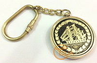 Porte-clés nautique en laiton vintage 50 ans calendrier perpétuel cadeau avec calendrier de travail et porte-clés article cadeau en métal