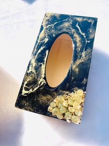 PORTE-TISSU EN RÉSINE ATTRACTIVE DE QUALITÉ DÉCORATIVE Porte-mouchoirs artisanaux pour salle à manger Cuisine Utilisation Rangement des serviettes - Product Image 3