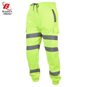 Wholesale Hi Vis <b>Reflective</b> Safety Workwear Customizable Logo Breathable Polyester Cotton Joggers for Men Quick Dry Plus Size - Product Image 6