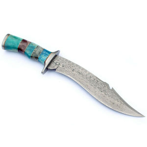 Cuchillo de caza de acero de Damasco personalizable de la mejor calidad con mango de hueso de camello fuerte Nuevo diseño Bowie de moda compatible con OEM - Product Image 6