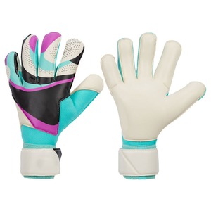 Gants de gardien de but en cuir de football de taille professionnelle 7 avec fermeture à bretelles en latex et protection des pouces dernier modèle - Product Image 1