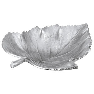 Plateau de service alimentaire élégant en forme de feuille Plateau à dessert de la plus grande qualité en métal Plat de service à dessert en Inde - Product Image 6