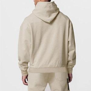 Ensemble de survêtement pour homme en molleton de coton et polyester élégant, 2 pièces, matière épaisse, sweat-shirt et pantalon de survêtement pour homme pour l'hiver, respirant - Product Image 3