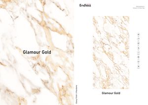 Azulejos de Porcelana Esmaltada Modernos de Diseño Italiano Glamour Gold para Uso en Interiores en Centros Comerciales y Escuelas - Product Image 3