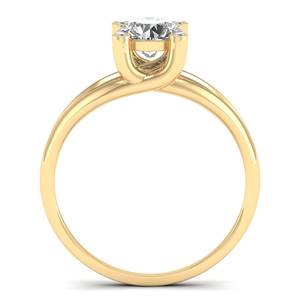 แหวนหมั้นเพชรทรงกลม REYES ฮิปฮอป 0.86 กะรัต เพชร CVD ผลิตในห้องปฏิบัติการ สำหรับผู้หญิง รับรองโดย IGI ทองคำ 14K สีเหลือง เครื่องประดับชั้นดี - Product Image 4