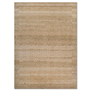 Tapis en laine noués à la main Erbe Gold, motif géométrique abstrait classique, rectangulaire, pour couloir, usage domestique, faits à la main, GS-1079, Jaipur Rugs AU - Product Image 1