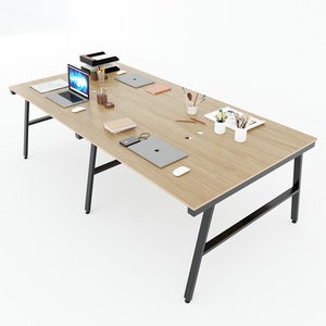 Mesa de Centro Moderna Minimalista de 4 Piezas, 240x120cm, Madera Contrachapada Recubierta de Melamina con Patas de Hierro - Product Image 2